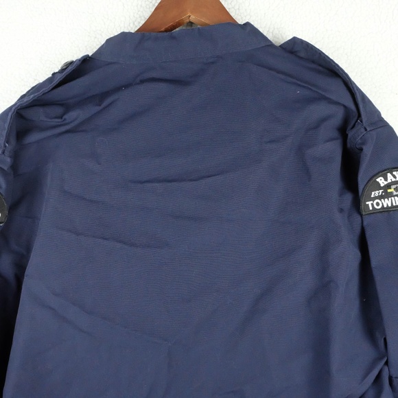 Propper Button Up Shirt Mens Extra Large Navy Blue Rip Stop Long Sleeve Workwear - Picture 6 of 10